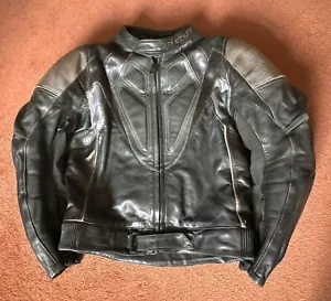 BELSTAFF LEATHER MOTORCYCLE JACKET SCHOELLER KYPROTEC SIZE 44 (38” CH) BLACK - Picture 1 of 14