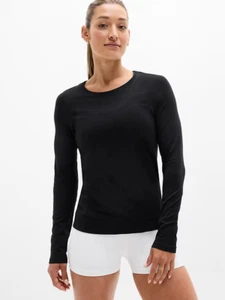 ATHLETA In Motion Long Sleeve Top | Black Medium #659709 NEW - Picture 1 of 3