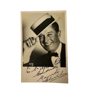 Maurice Chevalier signiertes Foto Vintage Original 3,5 x 5 Silbergelatine - Bild 1 von 7