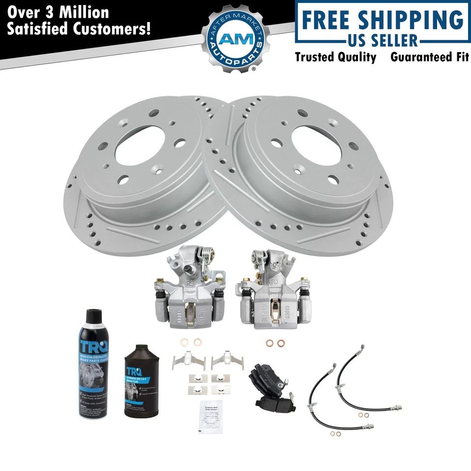 Kit de pastillas de freno trasero y rotor para Honda Civic 1992-1994 Foto 1 de 4