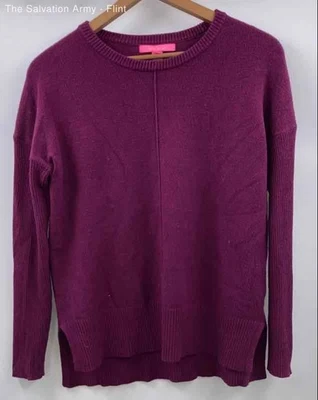 Suéter Pullover Lilly Pulitzer Mujer Púrpura Manga Larga Cuello Redondo Talla Mediana Foto 1 de 4