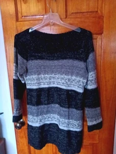 Alfani Damen Pullover Tunika Pulli lang dehnbar metallic Gr. XL Neu ohne Etikett - Bild 1 von 10