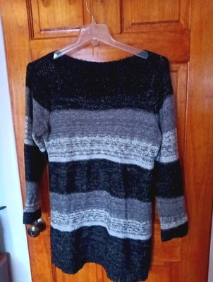 Alfani Women's Pullover Tunic Sweater Long Stretchable Metallic Size XL NWOT - Image 1 of 4