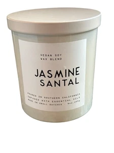 Leoben Company Jasmin und Santal Duftkerze 9 Oz 1 Docht Vegan Sojawachs Geschenk - Bild 1 von 6