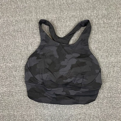 Sujetador Lululemon Wunder Train Long Line para mujer 6 Le Tigre camuflaje carbón profundo copa C/D Foto 1 de 4