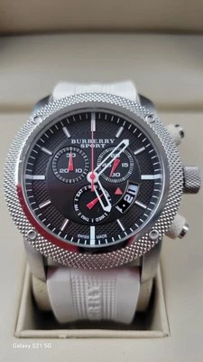 Watch BURBURRY BU7707 CHRONOGRAPH ENDURANCE WHITE SILICON STRAP SPORT  - Image 1 of 4