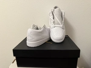 Air Jordan 1 Low Triple White Sz 12 - Picture 1 of 5