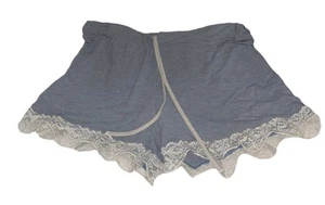Pantalones cortos Dittamo Italia ropa de dormir mediana azul con encaje blanco dobladillo cordón - Imagen 1 de 8