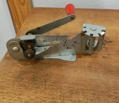 Vintage Swing A Way Wall Mount Can Opener With Red Haldle - Image 1 of 4