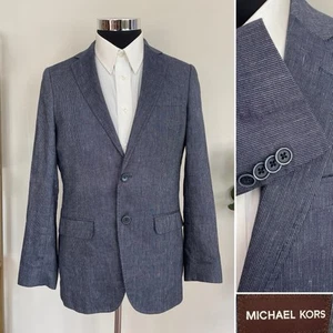 Michael Kors Mens Two-Button Blazer Cotton Blend Sport Coat Jacket Size 38S - Picture 1 of 10