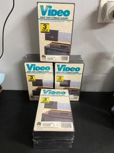 4 New  Sealed Recoton 3 Pack Video VHS Cassette Tape Protector Storage Cases NOS - Picture 1 of 6