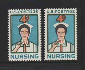 US EFO ERROR Stamps #1190 Nursing: Multi Color Shift & normal! MH - Picture 1 of 2