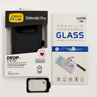 Funda OtterBox Defender Magsafe Negra iPhone 17 17Air 17Pro 17ProMax VIDRIO + CÁMARA Foto 1 de 4