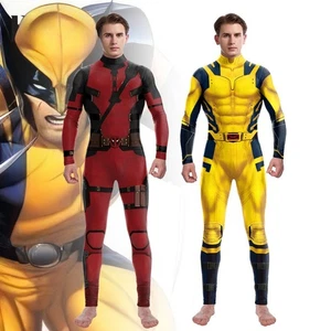 Deadpool 3 Cosplay Perform Cosplay Costume Wolverine Wasp 3D Jumpsuit Halloween - Picture 1 of 18