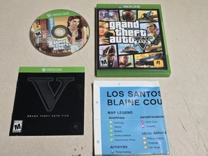 Grand Theft Auto V GTA 5 (Xbox One) Complete CIB w/Map *SHIPS SAME DAY!* MINT! - Picture 1 of 1