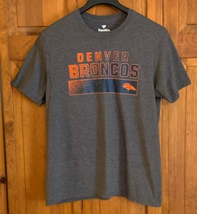 Men's Fanatics Short Sleeve Gray "DENVER BRONCOS" T-Shirt Tag Size L - Picture 1 of 4