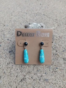 JAY KING DTR Sleeping Beauty Turquoise Mosaic Drop Dangle Earrings 925 - Picture 1 of 1