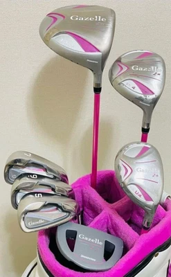 Ladies  BRIDGESTONE Gazelle Club Set 1W 4W 4H 7i 9i Sw PT 7pc RH Graphite Women - Image 1 of 4
