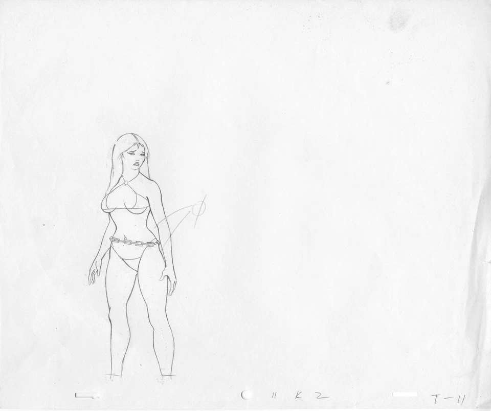 FIRE & ICE: ORIGINAL ANIMATION PRODUCTION DRAWINGS (w/ Free Autograph) - Image 1 of 1