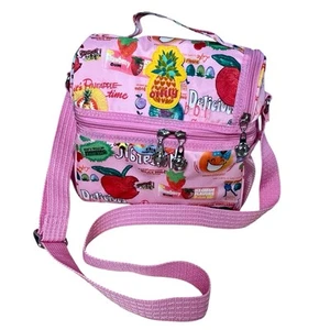 Vintage Oilily Lunchbox Makeup Cosmetic Crossbody Bag Fruit Print Kawaii Y2K - Picture 1 of 20