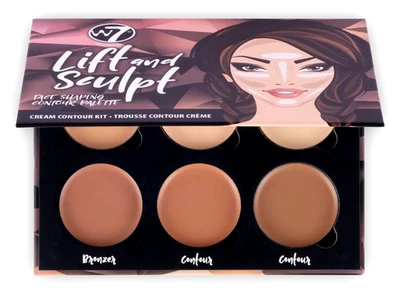 W7 Lift & Sculpt Face Shaping Contour Palette Super Definition Creamy Shades - Image 1 of 4