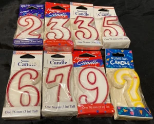 Numeral Number Candles Birthday Anniversary 2, 3, 3, 5, 6, 7, 9, ? - Picture 1 of 2
