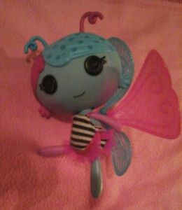 Lalaloopsy Littles Lala-Oopsies Doll Fairy Lilac  Wings  Blue Pink &Sleeping Bag