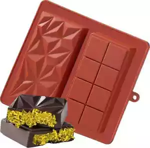 Chocolate Bar Mold Deep Dubai 1 Inch Pistachio Chocolate Bar Silicone Thick Mold - Picture 1 of 9