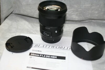 50mm F1.4 SIGMA ART DG HSM PRIME LENS for SONY A NEW in FACTORY BOX,COVER & CASE - Image 1 of 2