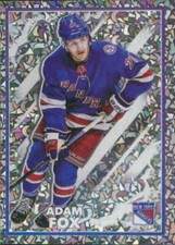 2022-23 Topps NHL Sticker Collection #327 Adam Fox New York Rangers Foil