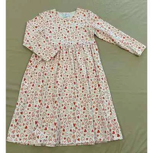 Stitchy Fish Childrens Boutique Heart Dress Size 12 "I Heart You" Cotton - Picture 1 of 5