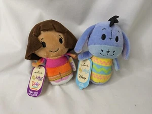 Hallmark Itty Bittys Dora the Explorer Eeyore Lot 5 Inch Stuffed Animal Toy - Picture 1 of 9