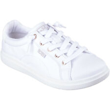Skechers BOBS D Vine Damen Canvas-Sneaker mit Memory Foam Weiß (White)