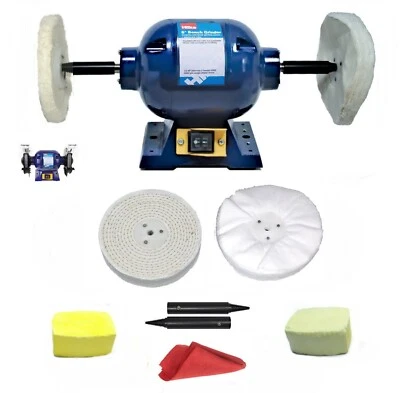 375W Jewellery Plastic Epoxy Polyester Resin Polisher Polishing Grinder 6" Kit - Image 1 of 4