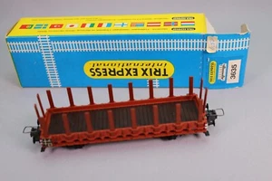 ZA1198 Trix Express Wagon Ho 3635 Plateau a ridelles grumes longueur 130 mm - Picture 1 of 7