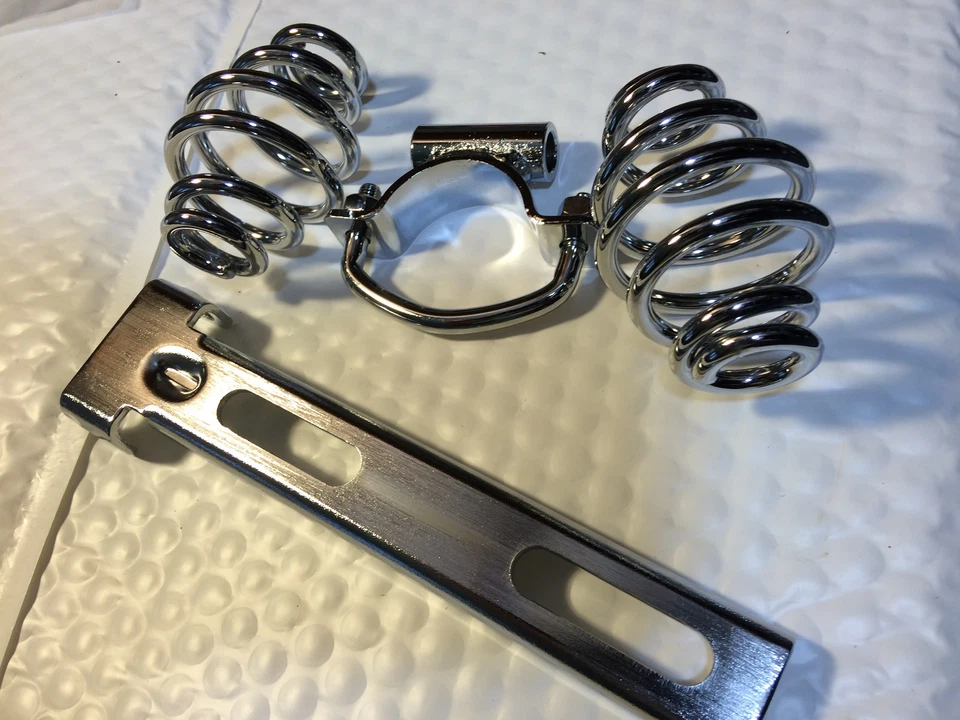 2-3'' chrome PLATED Solo Seat springs and hardware Chopper Harley customs Bobber - Image 1 of 1