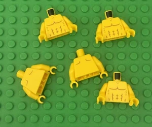 Lego 5 Yellow Torso with Bare Chest w/ Muscles Outline,Shoulder Contours on Back - Picture 1 of 2