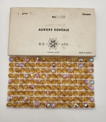 Paquete de fábrica Swarovski cristal topacio claro AB 8mm lenteja 5100 cuentas; 144 cuentas Foto 1 de 3