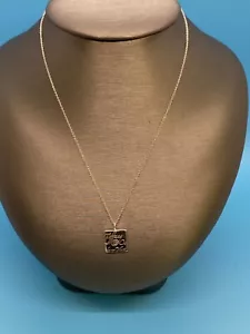 Tiffany & Co Fifth Avenue New York Square Pendant Necklace - Picture 1 of 7