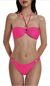 Women Sexy Swimsuit Bikini Set Swimwear Ladies Wire-free Surfing -hot Pink- (M) - Picture 1 of 9