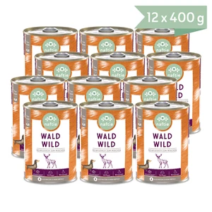 naftie Premium Hundefutter 100% Wald Wild, Nassfutter Reinfleisch, 12x 400g - Bild 1 von 7