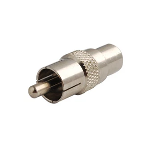 5 X RCA adapter RCA Plug to RCA FEMALE straight adapter connector 50 Ohm nickel - Picture 1 of 2