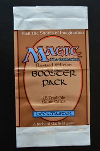 Magic The Gathering MTG EMPTY REVISED BOOSTER PACK WRAPPER No Cards - Picture 1 of 3