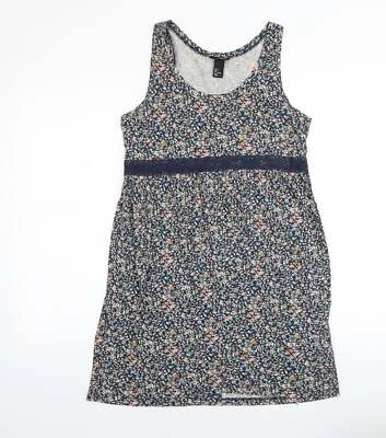H&M Mujer Azul Floral 100 % Algodón Vestido sin mangas Talla S Pullover Cuello - Encaje  Foto 1 de 4