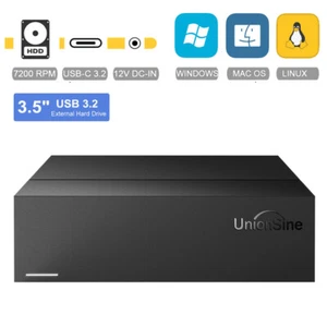 UnionSine 4TB 3.5 Zoll Externe Desktop Festplatte USB3.2 für TV Xbox PS4 Windows - Bild 1 von 12