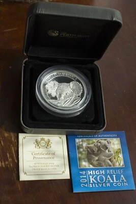 silver coin koala australian 2014 5 oz collectable item - Image 1 of 4