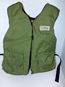 Vintage LL Bean Type III OD Green Adjustable Boat Life Jacket Vest Medium Adult - Picture 1 of 9