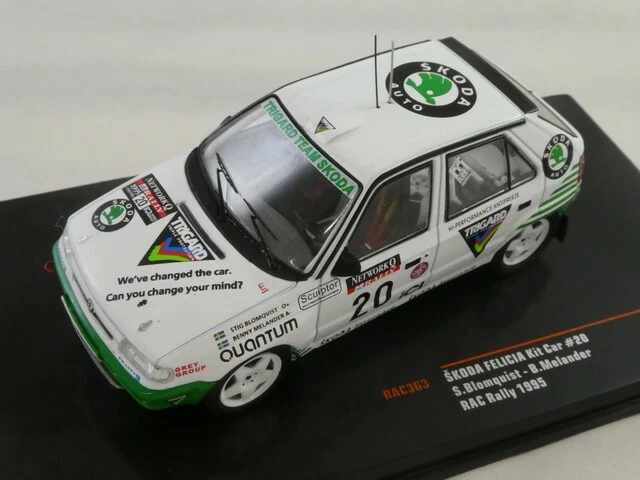 Ixo Models 1 43 RAC363 Skoda Felicia KIT CAR #20 RAC 1995 Rally Blomqvist