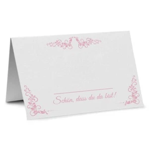 50 Tischkarten Hochzeit Geburtstag Taufe Kommunion Konfirmation Platzkarten - Bild 1 von 6