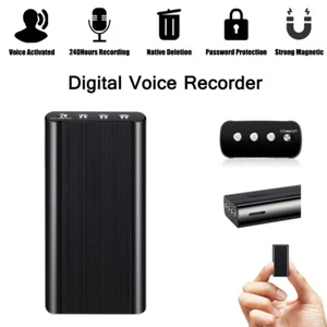 16GB Spy Mini MP3 Digital Voice Activated Recorder Audio Recording Device 240Hr - Picture 1 of 13